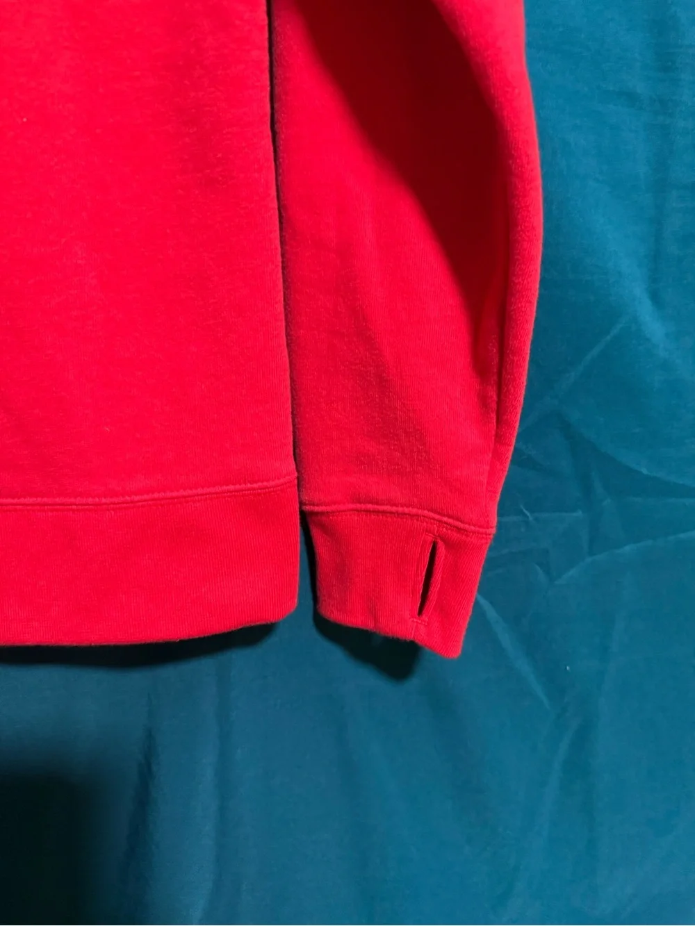 The North Face 2018 Olympic, Red Fleece Hoodie with Navy Star Yoke